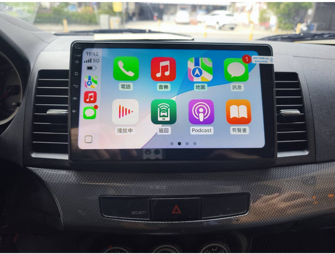 三菱 Fortis 10吋 安卓機 支援 CarPlay/Android Auto 衛星導航 倒車顯影, 8核心, 8+128G + 專用框 + 專用線