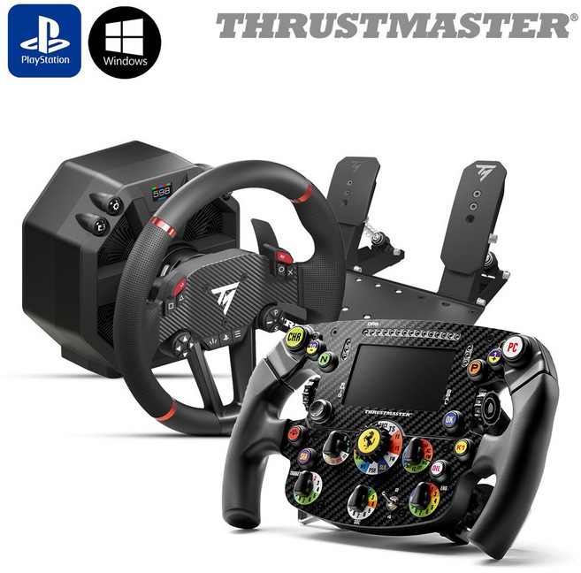 트러스트마스터 T598 다이렉트 드라이브 휠 + Formula Wheel Add-On Ferrari SF-25 Edition ( SF1000 업그레이드 패키지), 1세트, T598 + SF-25