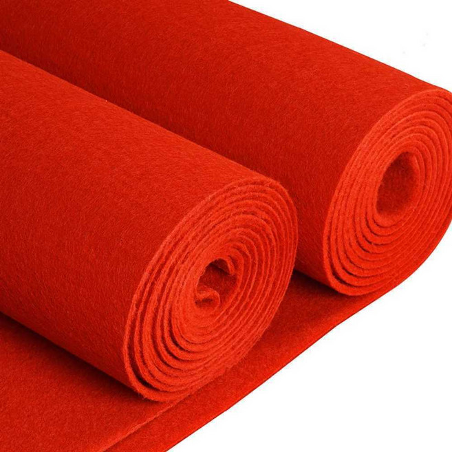 레드 카펫 부직포 행사용 바닥 보양 신발 털이 개업식, 폭 1.2m x 길이 10m