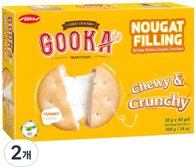 비비카 구카 누가 필링 크래커, 400g, 2개