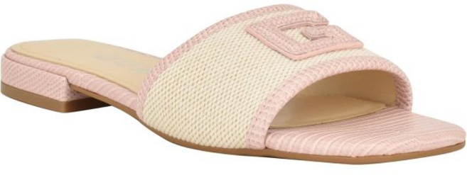게스 여성 탬파 플랫 샌들 라이트 내추럴 핑크 멀티