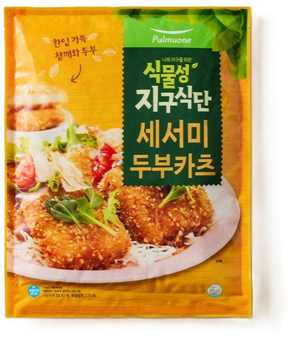 풀무원지구식단 세서미 두부카츠 1kg, 6개