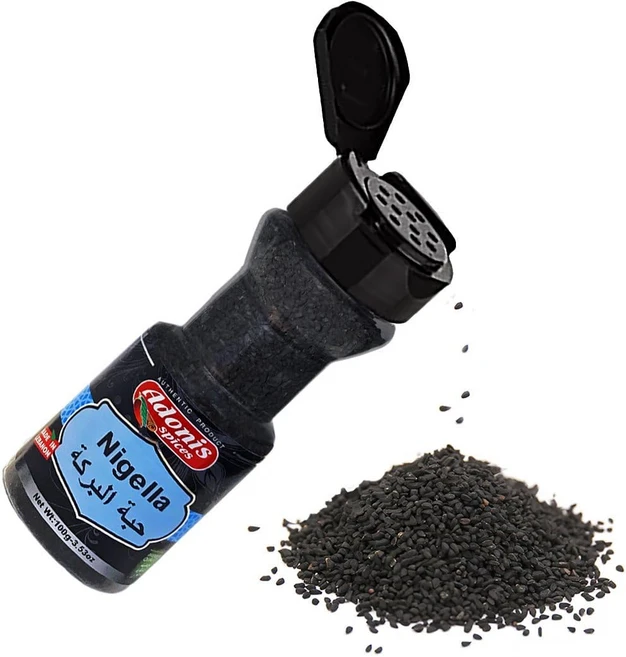 블랙 씨드 100그램 (니겔라 칼론지 하벳 엘 바라카) Adonis - Premium Black Seed (Nigella Sativa Kalonji Habet el Bara, 3.53 온스(1팩), 1개 - 쿠팡