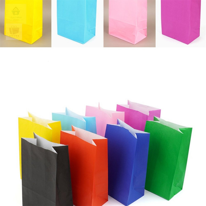 아띠디자인 컬러 종이 봉투 빵포장봉투, 파랑