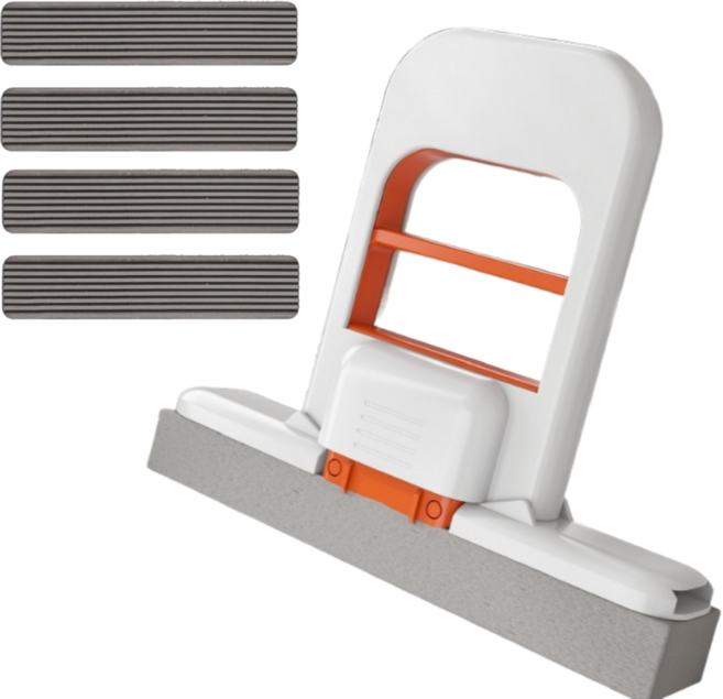 핸디형 미니 밀대걸레 1+1 세트 셀프탈수 스펀지 청소기 강력흡수 물기제거 주방 욕실 창문 청소용 걸레 교체형 다용도 청소템 편리한 자동탈수 위생적 청소솔 인테리어 청소필수템, 1세트