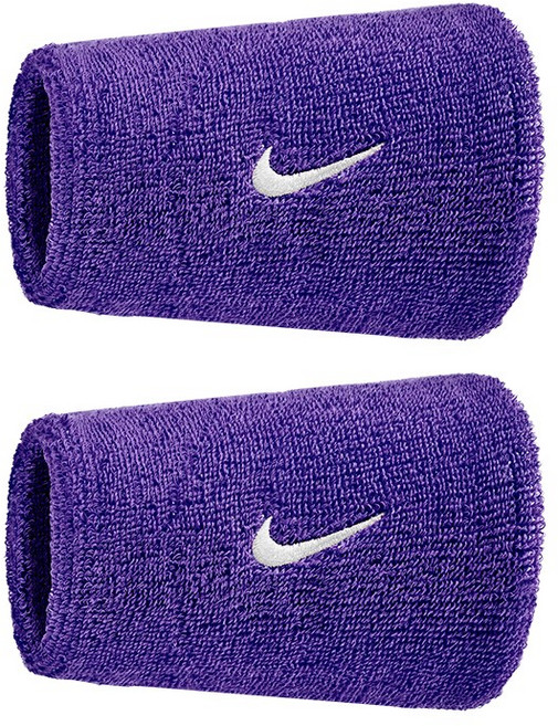나이키 스우시 더블와이드 손목밴드, 퍼플, 2개