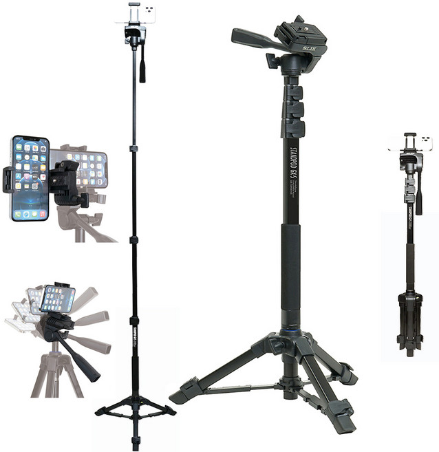 슬릭 STANDPOD GX-S 스마트폰 카메라 겸용 모노포드 삼각대 정품 판매점, 1개