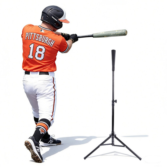 길이조절 간편설치 초보자부터 성인까지 사용 가능한 야구티볼대, 1개, 블랙