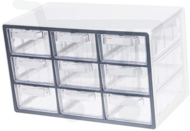 그레이 UP 시스템 멀티박스 9단 시스맥스 소품정리함 서랍 정리함 수납함, 단품
