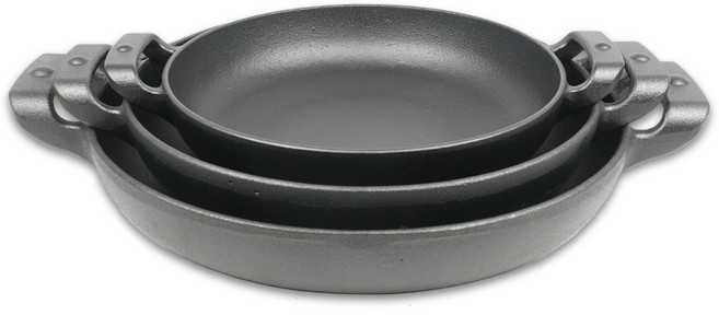 무쇠 주물 양손잡이 후라이팬 무쇠팬 전골 두루치기 스테이크 업소용 식당용, 대 (30.7cm), 1개