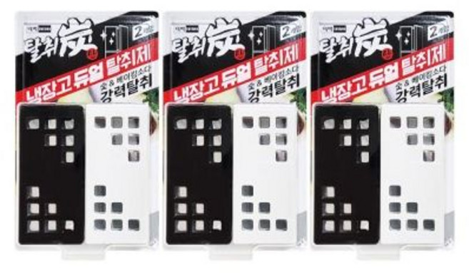 애경 냉장고 탈취제 탈취탄 냉장실용 140g X 3개, 냉장고 탈취제 탈취탄 듀얼 강력탈취 55g 2개입 x
