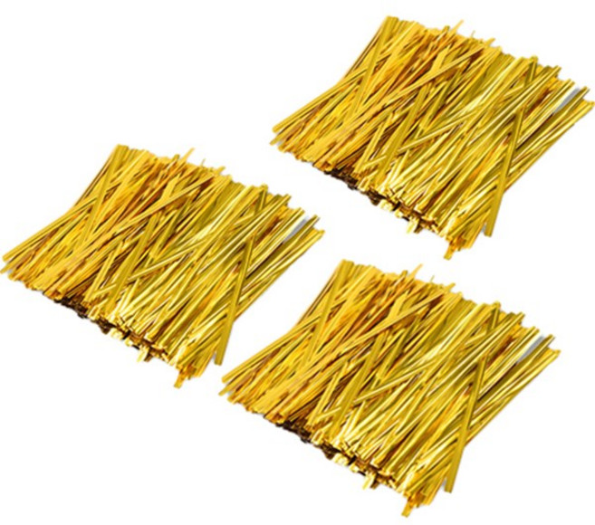 오픈스페이스 컬러 빵끈 막대타이 2400p, 골드, 15cm