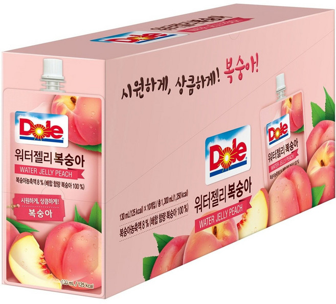 DOLE 워터젤리 복숭아맛 130ml x 20개