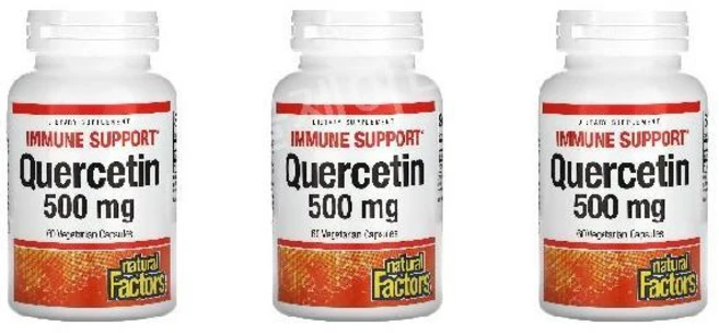 3개 내추럴팩터스 퀘르세틴 퀘세틴 케르세틴 IMMUNE SUPPORT Quercetin 500mg 60정 - 쿠팡