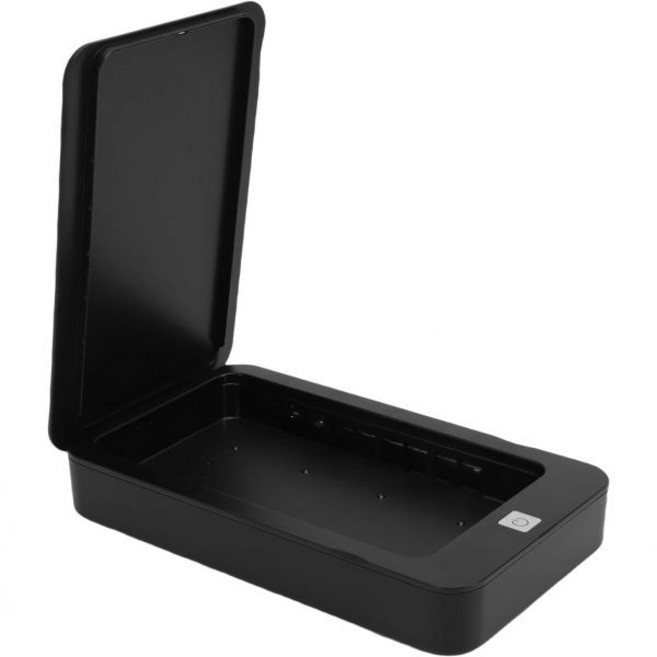 시시글로우 휴대폰 살균기 253.7nm 충전식 세척기 박스 6.7인치 스마트폰 열쇠 칫솔 헤드폰 시계용 파랑, Black