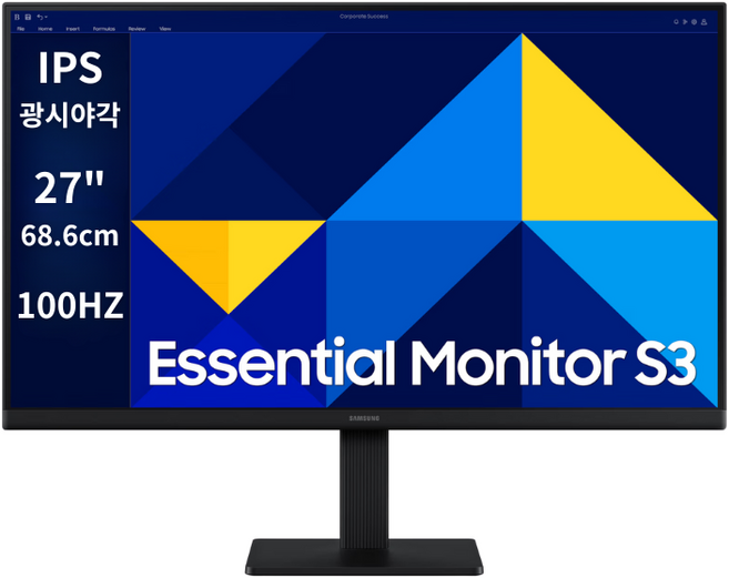 삼성 에센셜 27인치 모니터 68.6cm IPS FHD 100Hz LS27D304GAKXKR