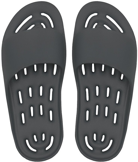 까발로 남녀공용 욕실화 신발 EVA 경량 미끄럼방지 슬리퍼 논슬립 슬라이드 실내화 CA008, 1개, 다크그레이