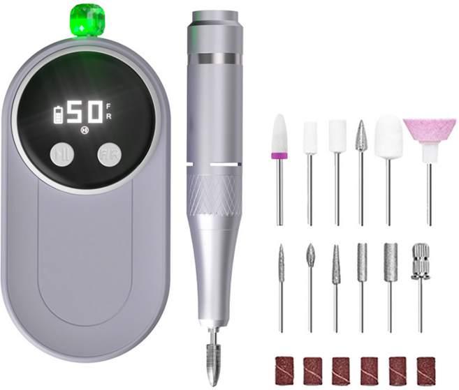 네일 드릴 머신 네일 관리기 12종 비트, 1개, 퍼플