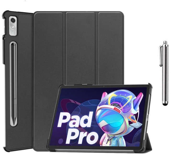 레노버탭 P11 PRO 프로 2세대 11.2인치 샤오신 패드 호환 플립 하드 커버 케이스 용팡이 TB-132FU 138FC 케이스나라, 블랙