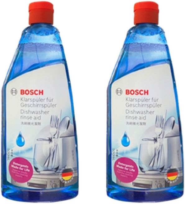洗碗機光潔劑 加速乾燥 減少水痕 適用各品牌洗碗機, 2個, BOSCH光潔劑, 500ml