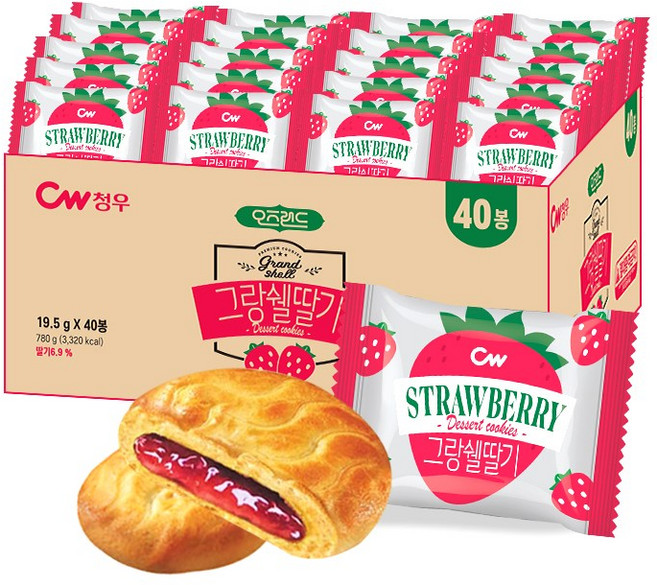 청우 오즈랜드 그랑쉘 딸기, 1개, 780g