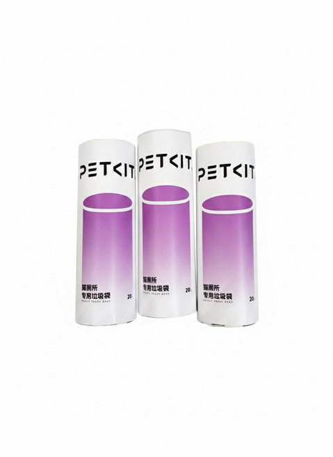 佩 KIT 小 奇 智能貓廁所專用集便袋 貓砂袋 拾便袋 抽繩設計 方便衛生, 20張/卷, 3個