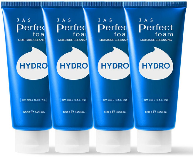 쟈스 퍼펙트 클렌징폼 하이드로, 4개, 120g