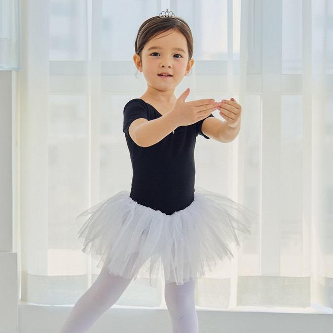 베베샤 여아 반팔튜튜 일체형 발레복