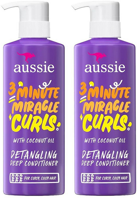 Aussie 3 미닛 미라클 컬 딥 컨디셔너 475ml 2팩, 1개