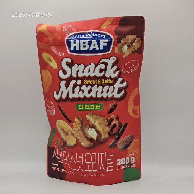 HBAF 스낵 믹스넛 오리지널, 200g, 4개