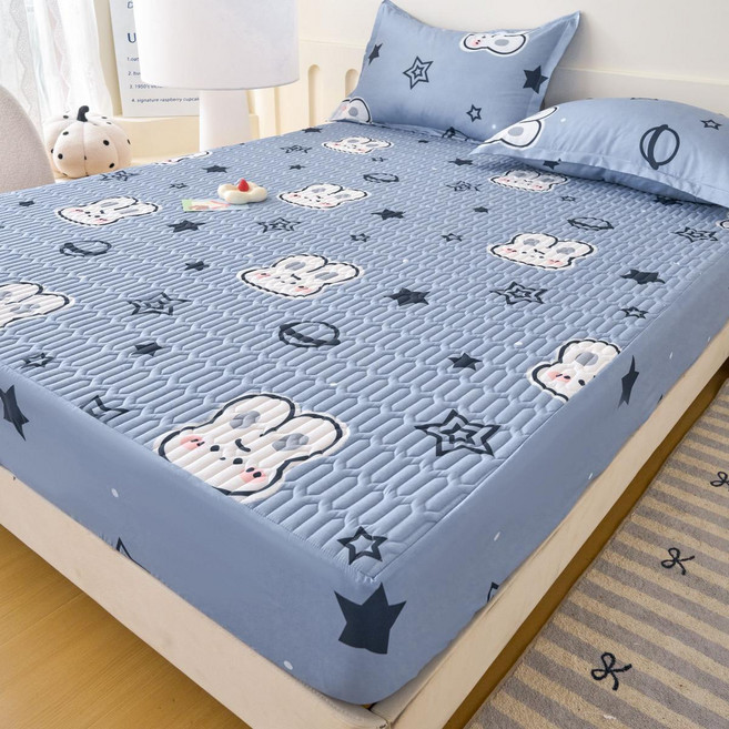 씽윤 프리미엄 사계절 누빔 매트리스커버 방진 미끄럼방지 침대 커버