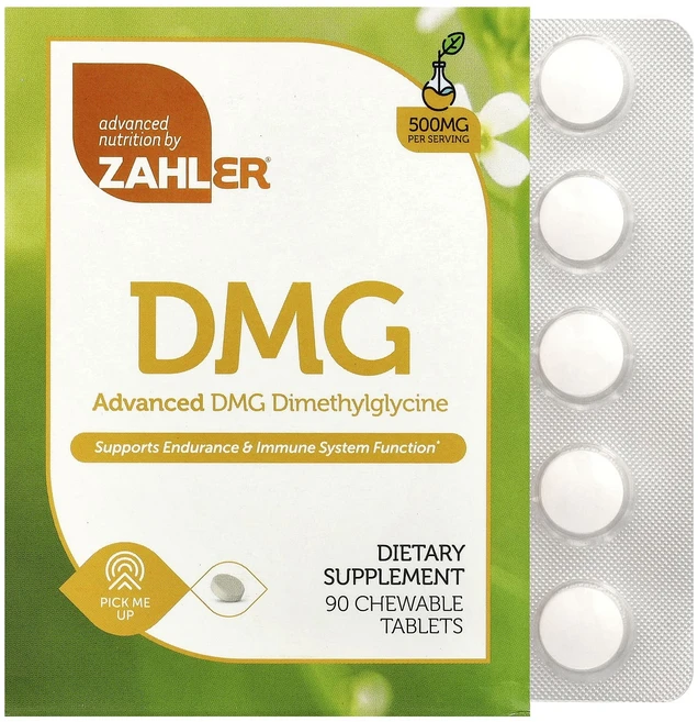 건강챙기세요 Zahler 어드밴스드 DMG 다이메틸글라이신 500mg 츄어블 90정 백살까지오래오래, Zahler어드밴스드DMG다이메틸글라이신500mg츄어블, 1개 - 쿠팡