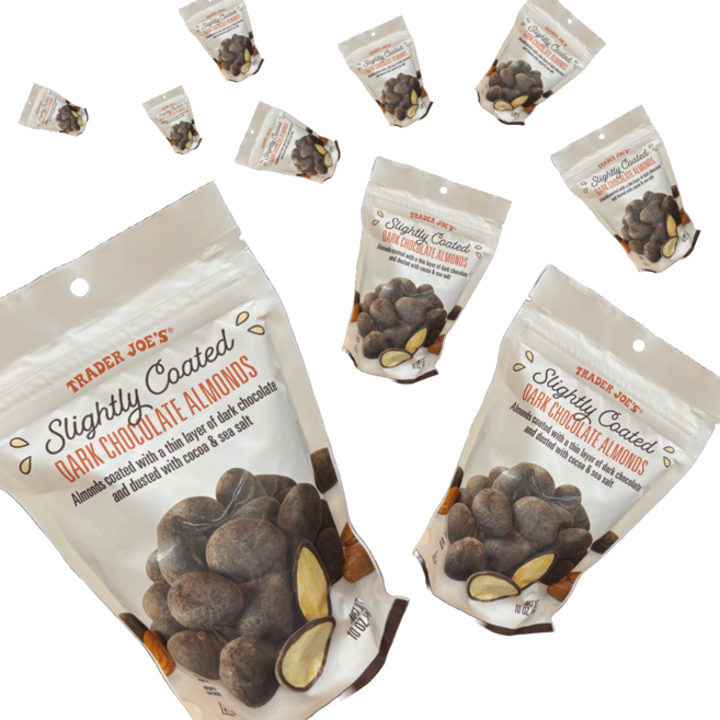 트레이더조 슬라이틀리 코티드 다크 초콜릿 아몬드, 283g, 10개