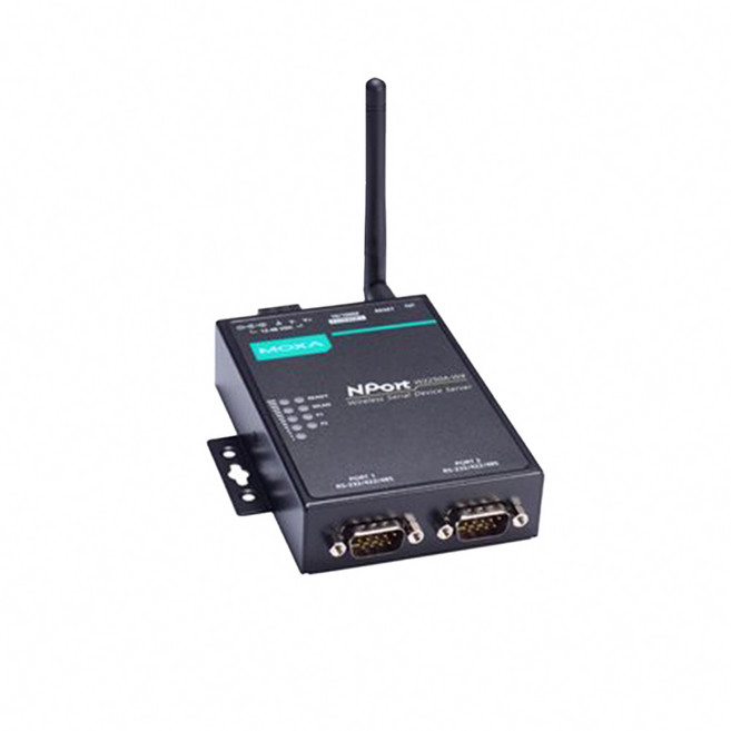 昌運監視器 MOXA NPort W2250A-W4-US 雙埠 RS-232/422/485 無線設備伺服器, 1個