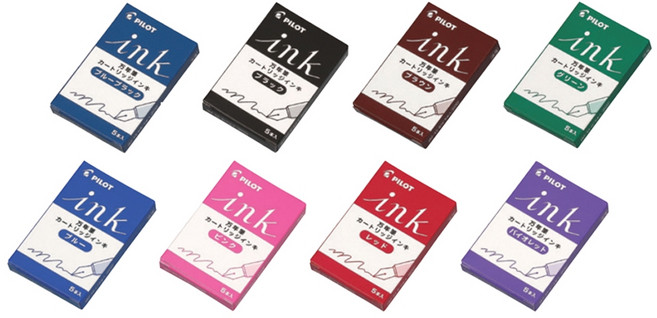 파이롯트 카쿠노 카트리지 만년필 리필 고급 필기구, 블랙, 블랙