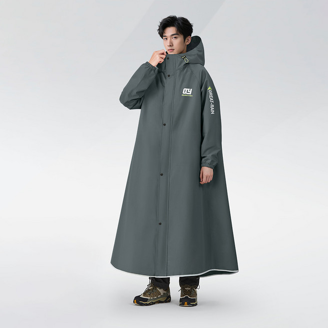 YANGTA 커플 패션 골프 레인코트 등산용 우비 남녀공용 비옷, 1개, 그린