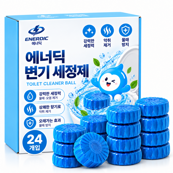 에너딕 대용량 변기 세정제, 24개, 50g