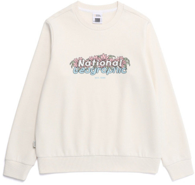 내셔널지오그래픽 NATIONALGEOGRAPHIC N261WSW020 여성 론트라 그래픽 맨투맨 IVORY N261WSW020012 171066