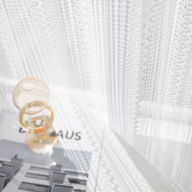 그레이스 뜨개 화이트 레이스 감성 가리개 인테리어 커튼