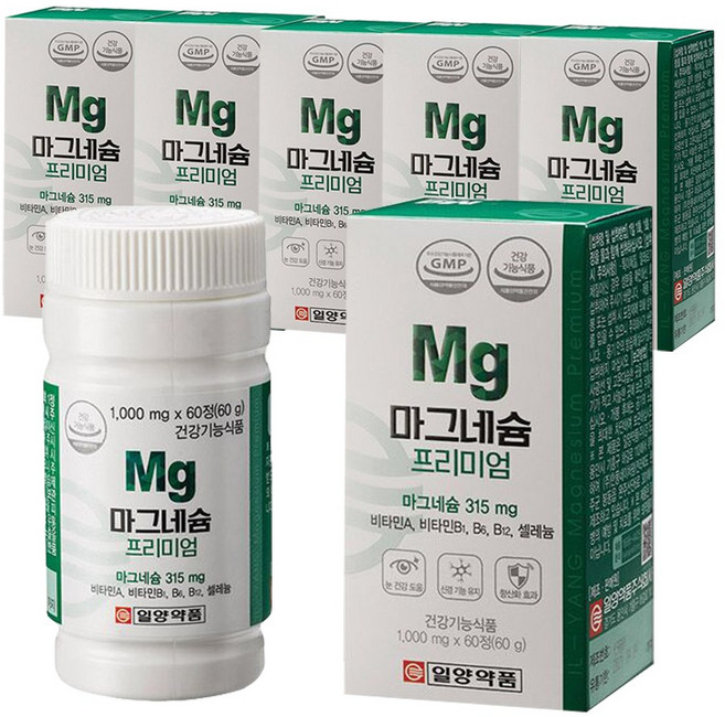 일양약품 마그네슘 프리미엄 60g, 60정, 6개