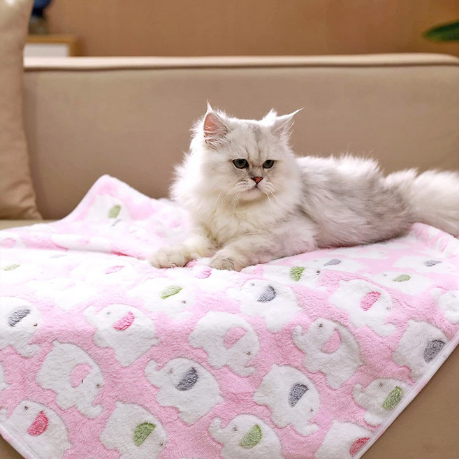 포시럽 강아지 담요 코끼리, 핑크, 2개