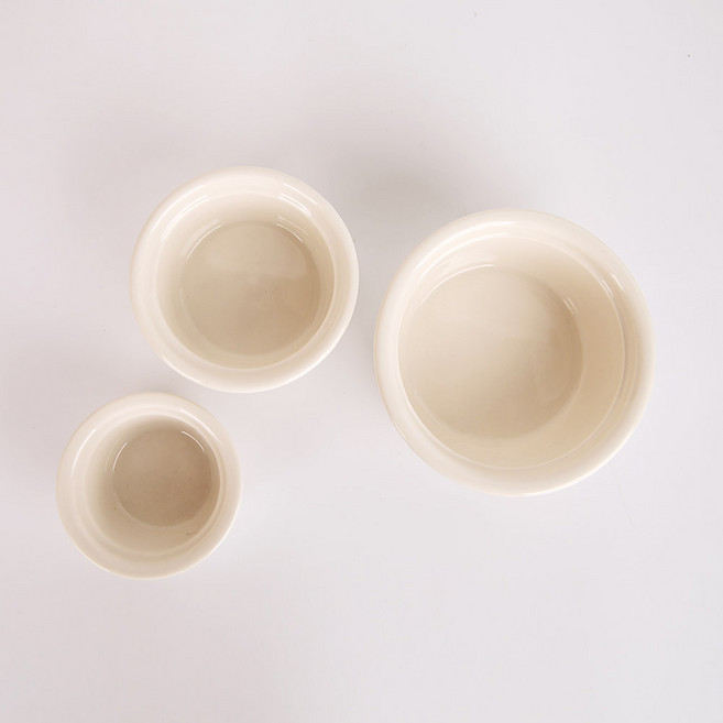 라쿠스 뉴욕 아이스크림볼 화이트 3size 도자기그릇 소스볼 종지 크림 버터볼, 중, 1개