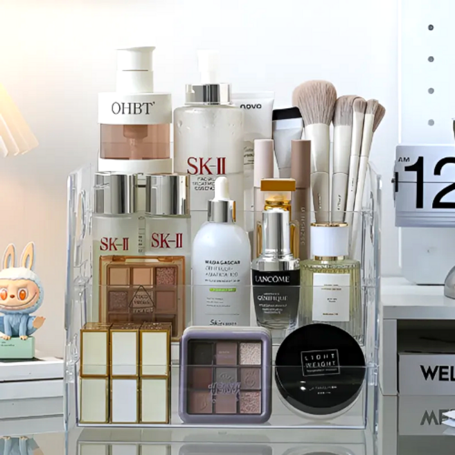 세요나 넉넉수납 화장대 정리함, 투명색, 1개