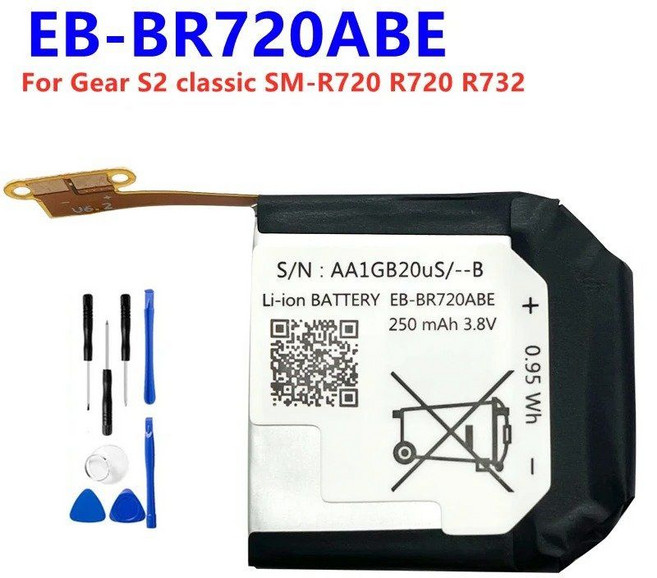 삼성 기어 S2 3G R730 SM R600 SM R735 시계 배터리 기어 S3 BR760 S2 클래식 R720 R732 기어 S4 R800 용 배터리, Gear S2 Classic
