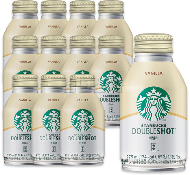 [올쇼유]스타벅스 더블샷 바닐라, 275ml, 12개