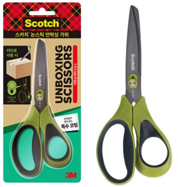 스카치 논스틱 언박싱 가위, 3개