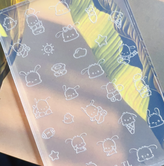 Nailand 52 포챠포챠 내가만든 얇은 스티커 네일몰드, 1개, 18깜찍리본