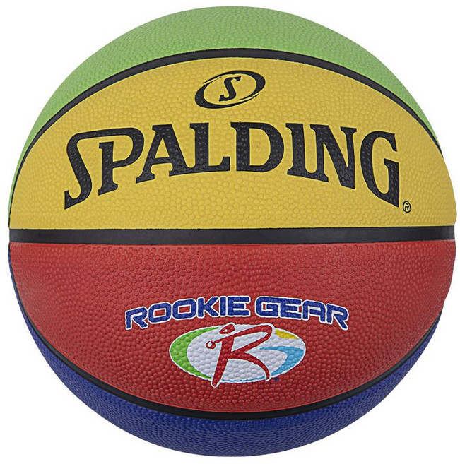 SPALDING 斯伯丁 SP新人系列 彩色合成皮標準五號籃球 #內附球針 #室外球, 1個, 新人系列