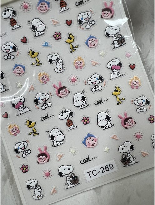 픽한가득 귀여운 5D 쿠로미 미키 도날드 덕 강아지 네일 스티커, 1개, TC-269