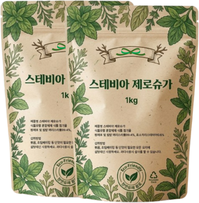 스테비아 설탕 천연스테비아 에리스리톨 효소처리 스테비아, 1kg, 6개